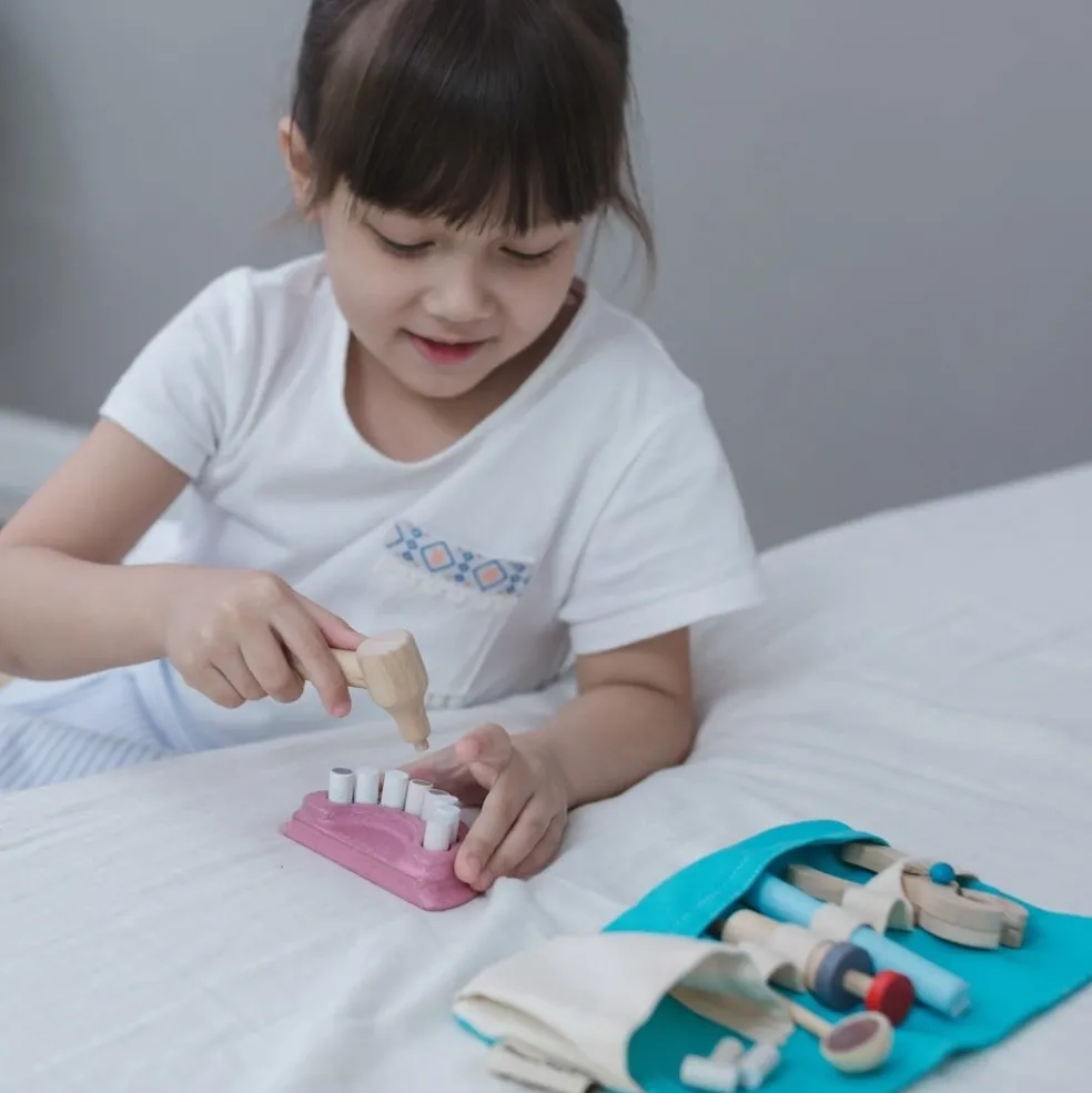 PlanToys Kinder Zahnarzt Set Holz 3493