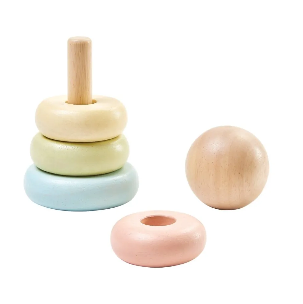 PlanToys Stapelturm Holz Pastell