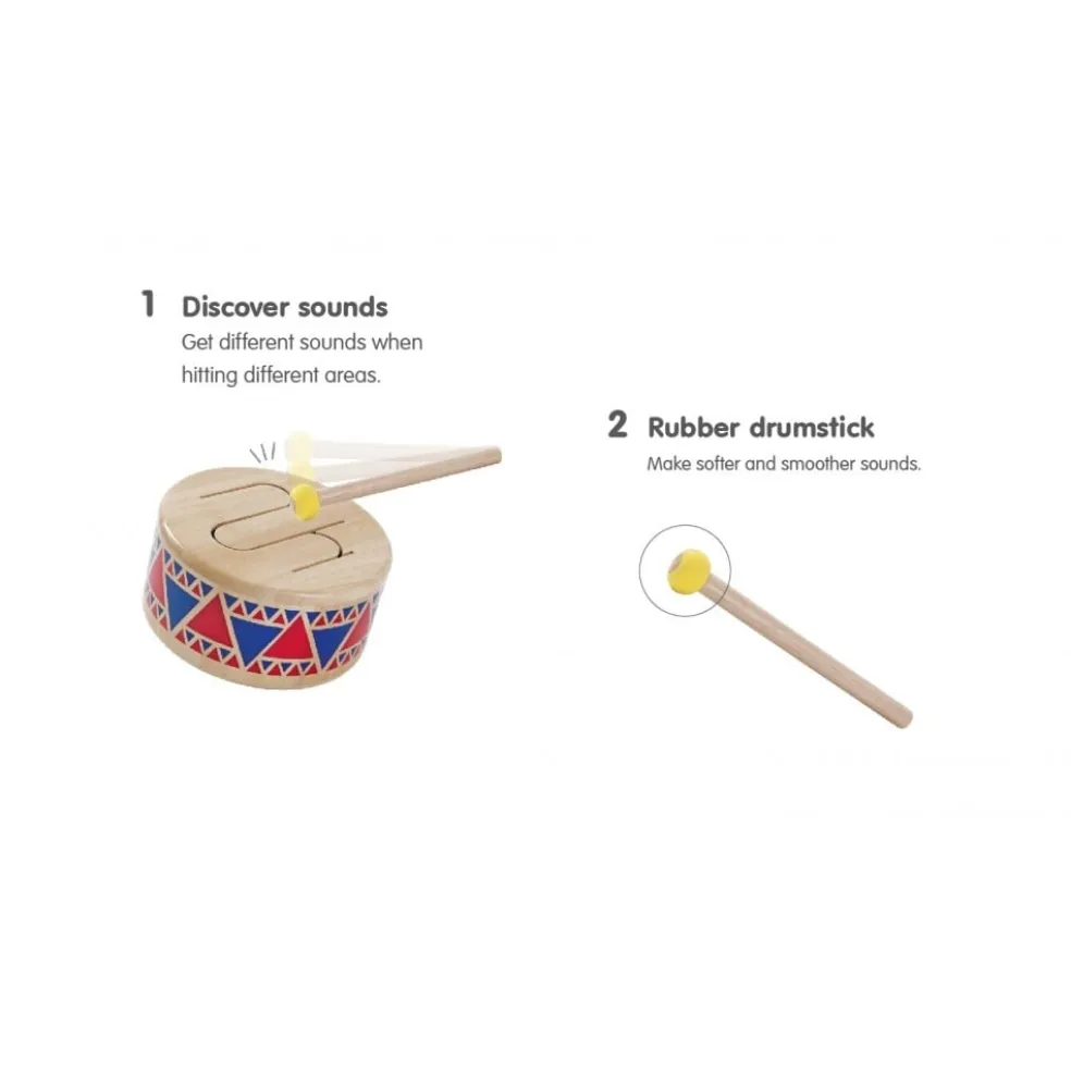 PlanToys Trommel Solid Drum Holz 6404