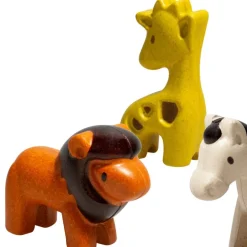 PlanToys Wilde Tiere Set Holz 6128