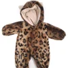 Puppen Onesie Panther Druck Braun (Geeignet für Gordi)