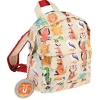 Rex London Kinderrucksack Tieren Colourful Creature Beige