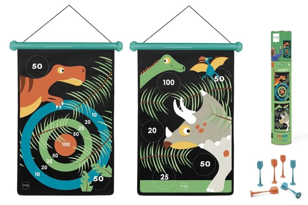 Scratch Creatief Speelgoed Dartspiel Magnetisch Dino Large