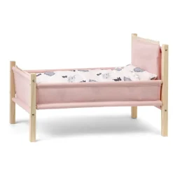 Skrallan Holz Puppenbett Rosa