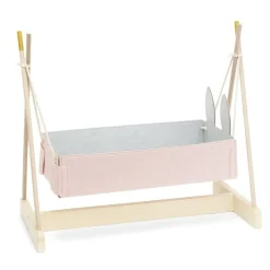 Skrallan Puppenwiege Schaukel Rosa
