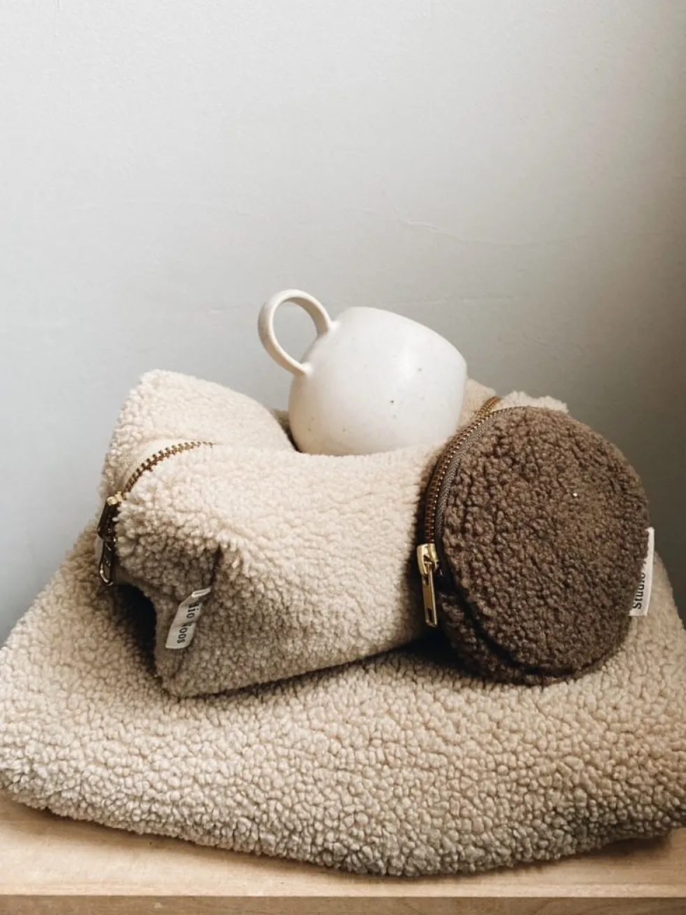 Studio Noos Wickeltasche Chunky Teddy Ecru