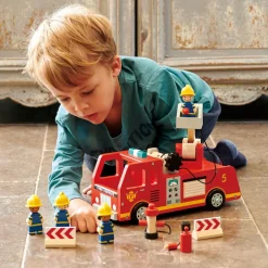Tender Leaf Toys Feuerwehrauto Holz