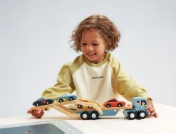 Tender Leaf Toys Lastwagen Mit Autos Holz
