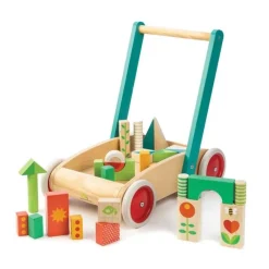Tender Leaf Toys Lauflernwagen Bauklötze Holz