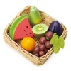Tender Leaf Toys Weidenkorb mit Obst Holz