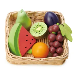 Tender Leaf Toys Weidenkorb mit Obst Holz