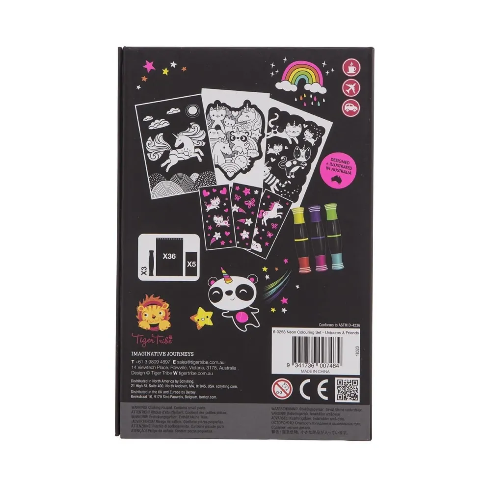 Tiger Tribe Neon Farben-Set Einhorn
