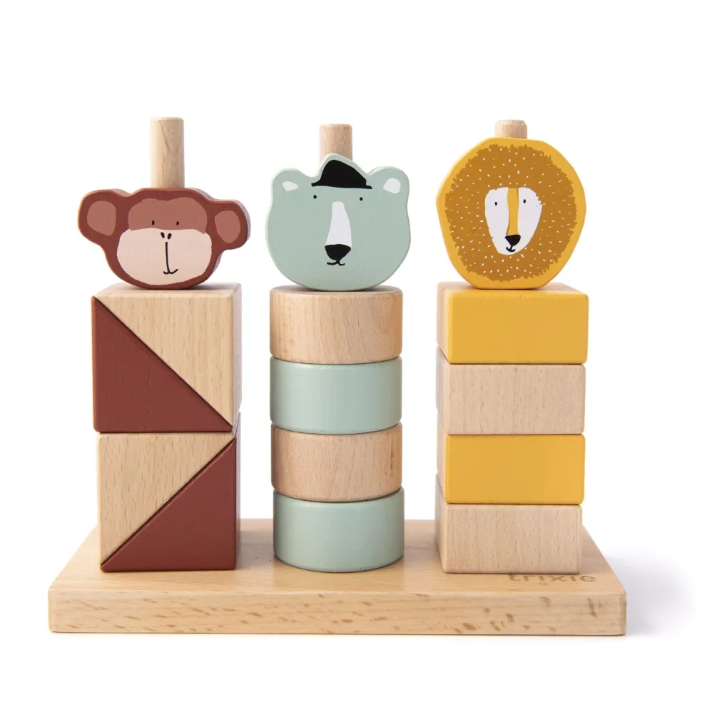 Trixie Baby & Kids Stapelturm Tiere Blöcke Holz