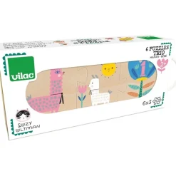 Vilac 6 Holz Puzzles Zahlen