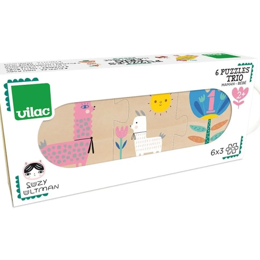Vilac 6 Holz Puzzles Zahlen