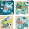 Vilac 3 Holzpuzzle Tiere 16 Teile