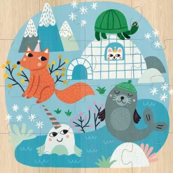 Vilac 3 Holzpuzzle Tiere 16 Teile