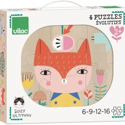 Vilac 4 Puzzles Tieren Suzy Ultman