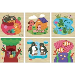 Vilac Holz Blockpuzzle Tiere
