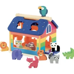 Vilac Steckhaus Regenbogen Tiere 7404